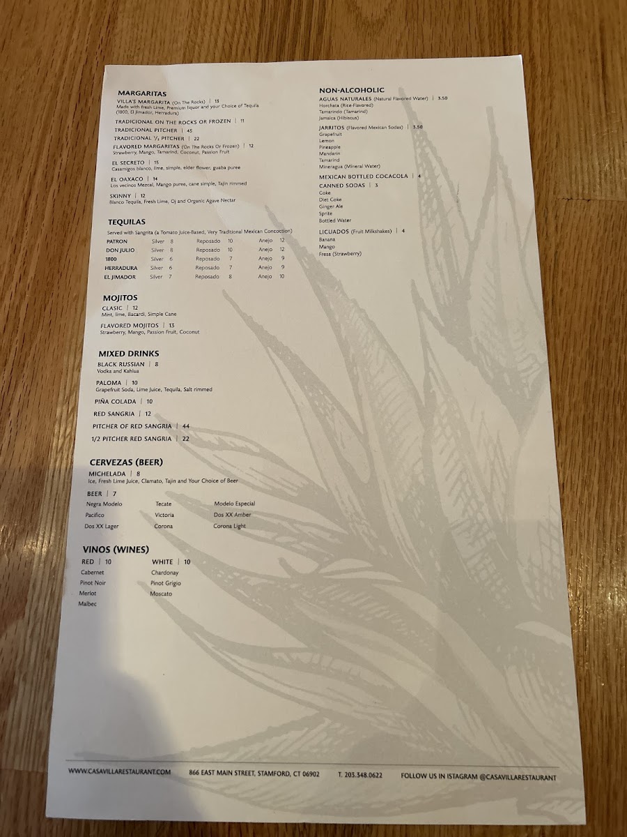 Menu Casa Villa Restaurant-2